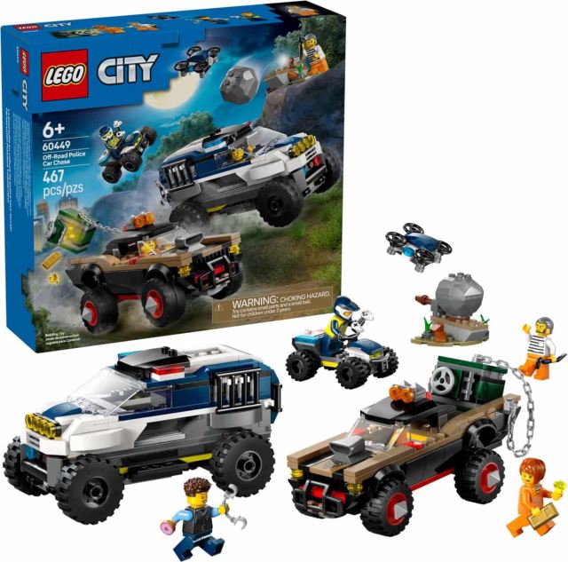 LEGO® CITY 60449 Naháňačka s terénnym policajným vozidlom