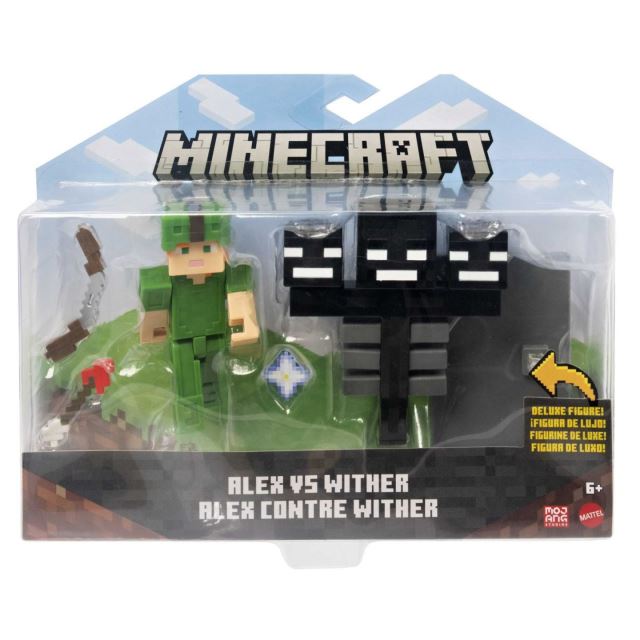 Minecraft  8 cm figurka dvojbalení ALEX vs WITHER, Mattel HDV38