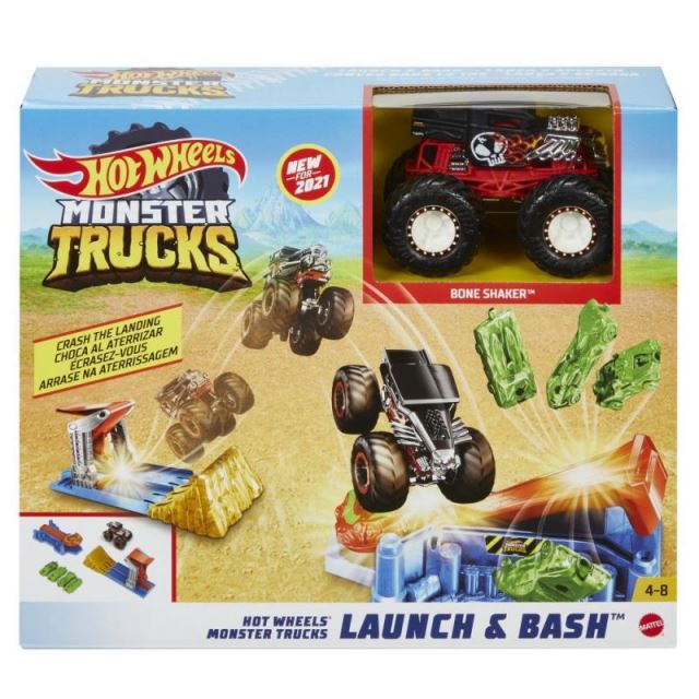 Mattel Hot Wheels Monster Trucks Startuj a tref se Herní set, GVK08