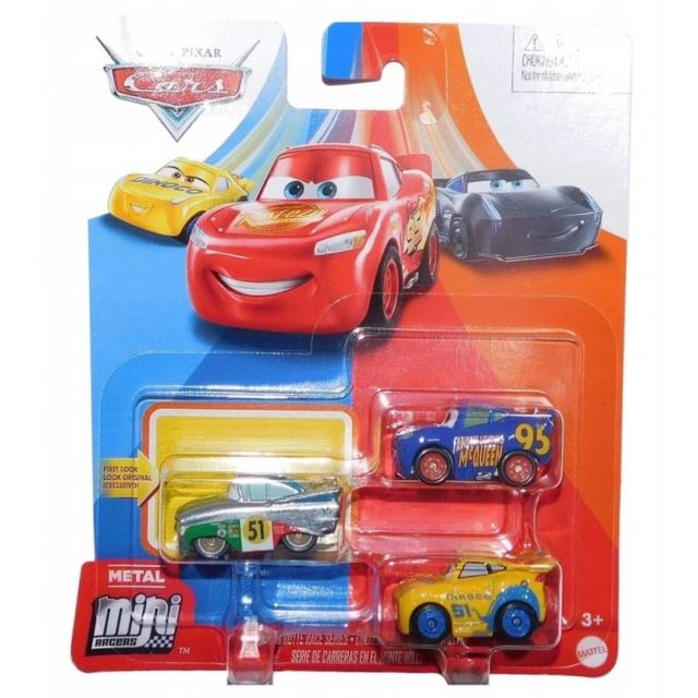 Cars 3 Mini auta 3ks Race, Mattel GKG66