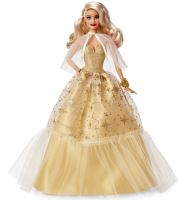 Mattel Sběratelská Barbie Vánoční blondýnka, HJX04/HJX08