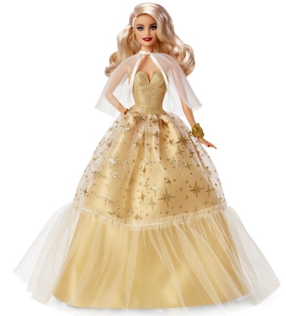 Mattel Sběratelská Barbie Vánoční blondýnka, HJX04