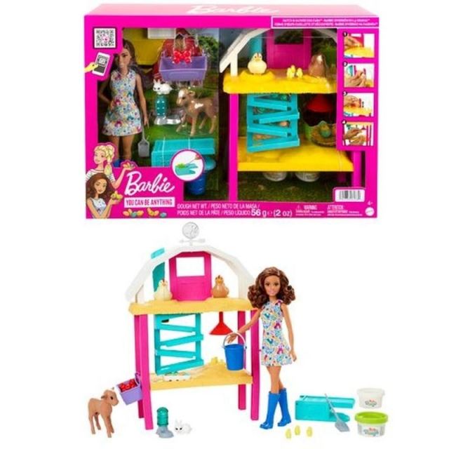 Mattel Barbie® Slepačia farma s bábikou, HGY88