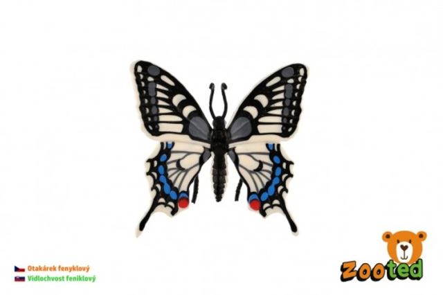 ZOOTED Motýľ tropický Papilio/vidlochvost feniklový