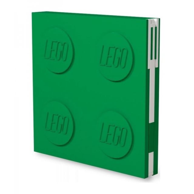 LEGO Zápisník s gelovým perem jako klipem - zelený