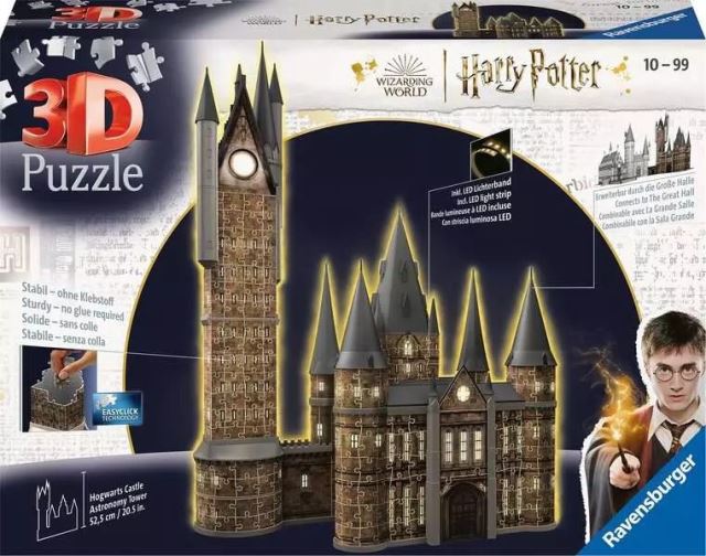 Ravensburger 11551 Puzzle 3D Harry Potter: Rokfortský hrad - Astronomická veža Nočná edíci