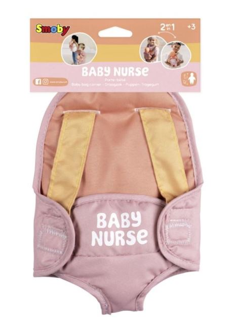 Smoby Baby Nurse Klokanka pre bábiky ružová