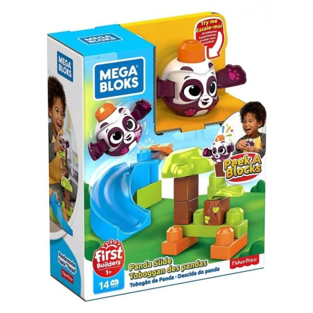 Mega Bloks Peek a Blocks Velká skluzavka Panda, Mattel GKX68