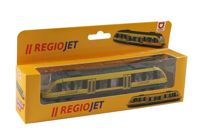 Originálny 17 cm dlhý regionálny vlak RegioJet nesmie chýbať v izbičke žiadnemu fanúšikovi vláčikov!
