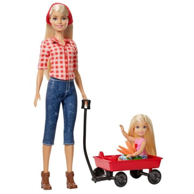 Barbie farmářka a Chelsea s vozíčkem, Mattel GCK84