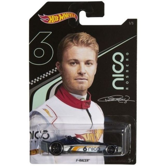 Hot Wheels angličák 1:64 Nico Rosberg F-Racer, Mattel GGC35