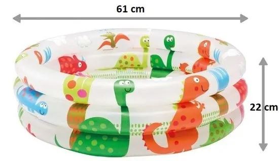 Intex 57106 Bazénik pre bábätká trojkruhový dinosaury
