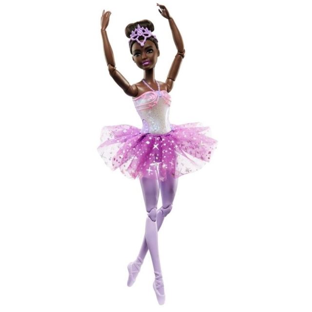 Mattel Barbie® Svítící magická baletka s fialovou sukní, HLC26