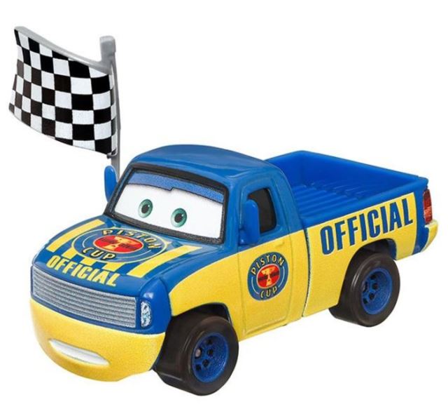 Mattel Cars 3 Autíčko DEXTER HOOVER WITH CHECKERED FLAG, HFB60