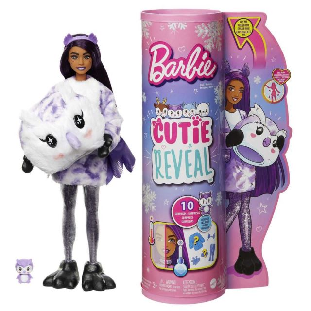 Mattel Barbie Cutie Reveal Zimná séria Sova, HJL62
