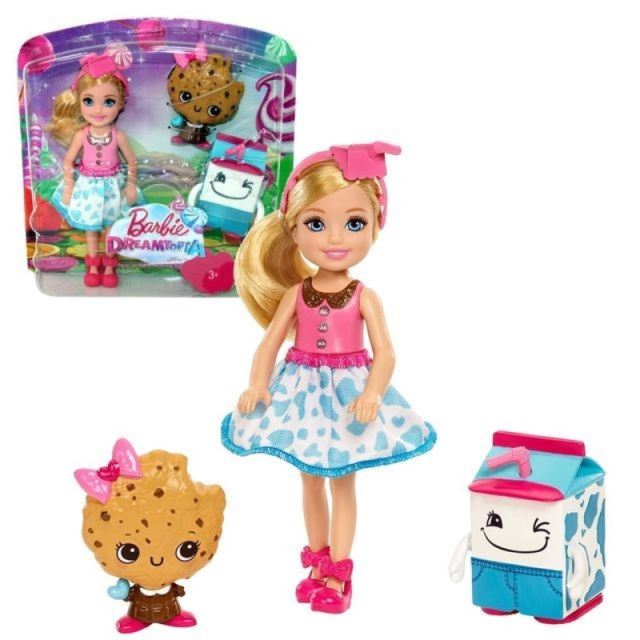 Barbie Chelsea a sladké dobroty - sušenka a mléko, Mattel FDJ11