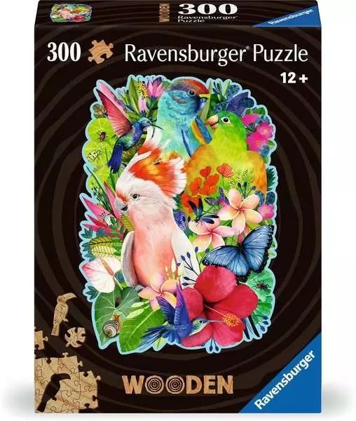 Ravensburger 00760 Dřevěné puzzle Barevní papoušci 300 dílků
