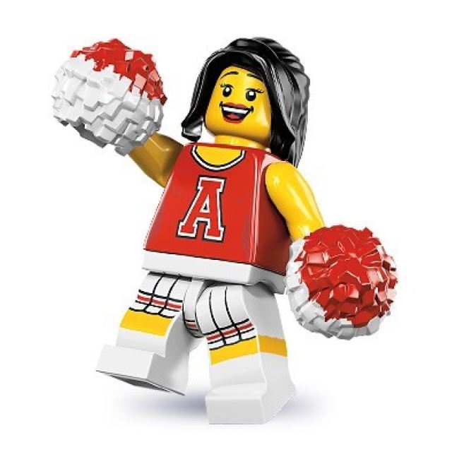 LEGO® 8833 Minifigurka Červená roztleskávačka