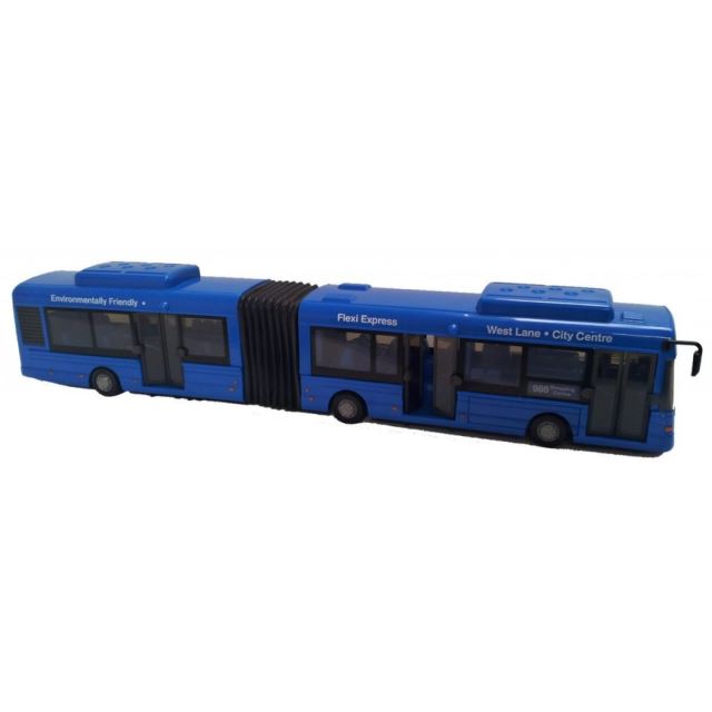 Autobus kĺbový 45 cm modrý