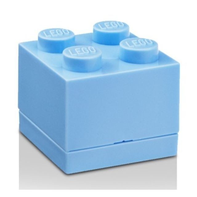 LEGO® Mini box 45x45x42 světle modrý