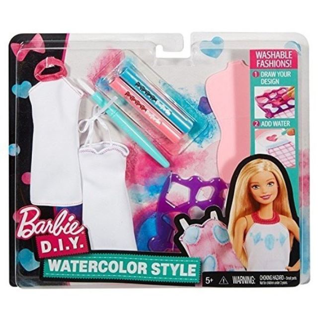 Barbie D.I.Y. akvarelové návrhářství ružovotyrkysové, Mattel DMC08