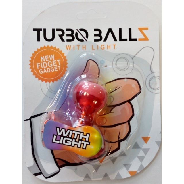 Fidget Turbo Ballz se světlem růžový