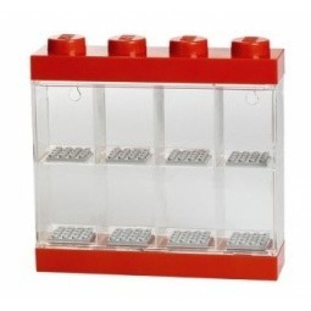 LEGO vitrínka na 8 minifigurek červená