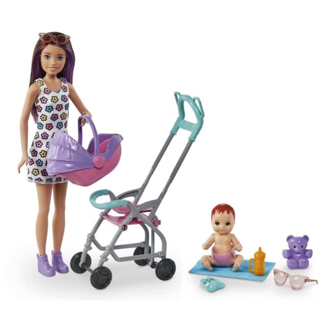 Mattel Barbie bábika Opatrovateľka s bábätkom, GXT34