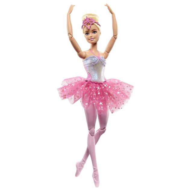 Mattel Barbie® svietiaca magická baletka s ružovou sukňou, HLC25