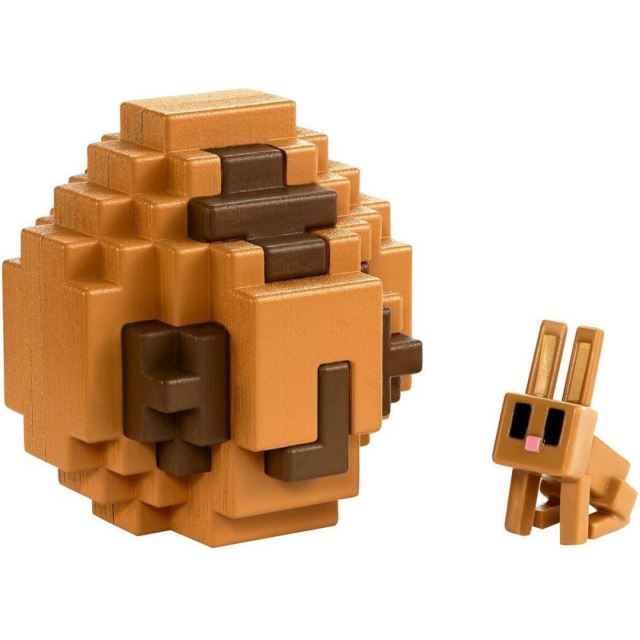 Mattel Minecraft Jajce s figúrkou hnedé