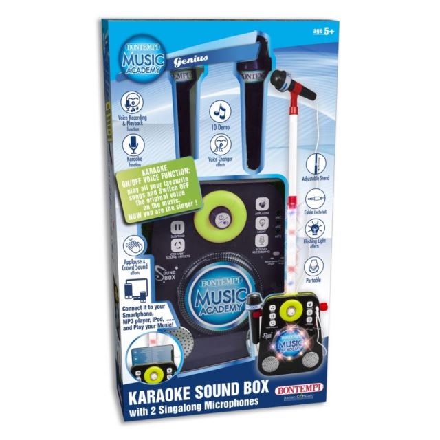 Bontempi Karaoke s 2 mikrofony a hracím boxem