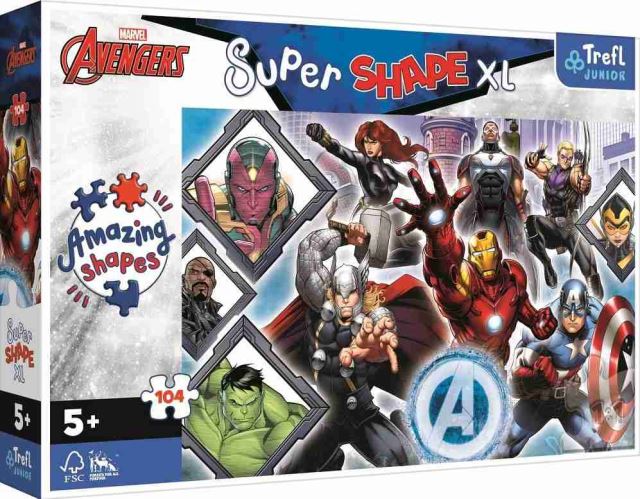 Puzzle Super Shape XL Avengers 104 dielikov, Trefl
