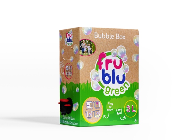 Fru blu bubble box