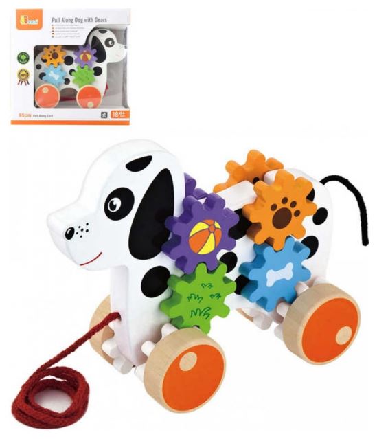 VIGA Dřevěná tahačka Pes