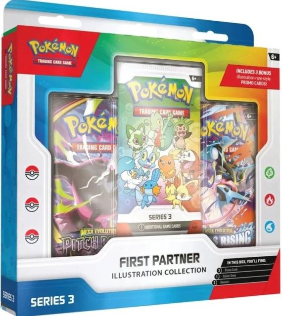 Rozšiř svou Pokémon sbírku o jedinečný set Pokémon TCG: First Partner Illustration Collection - Series 3.