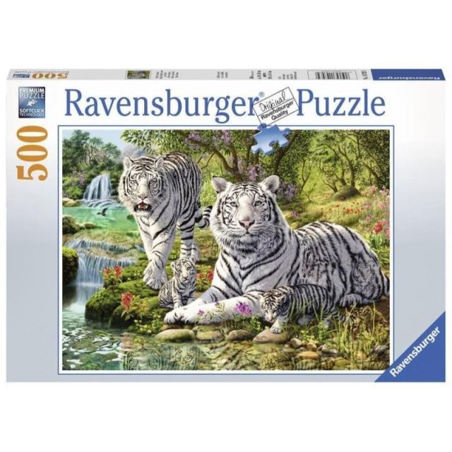 Ravensburger 14793 Puzzle Bílé kočky loupežnice 500 dílků