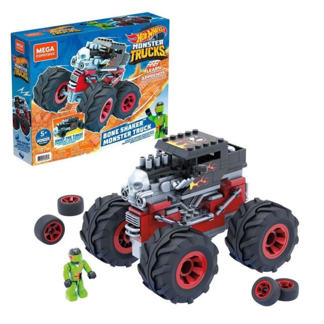 Hot Wheels Mega Construx Bone Shaker Monster Truck, Mattel GVM27