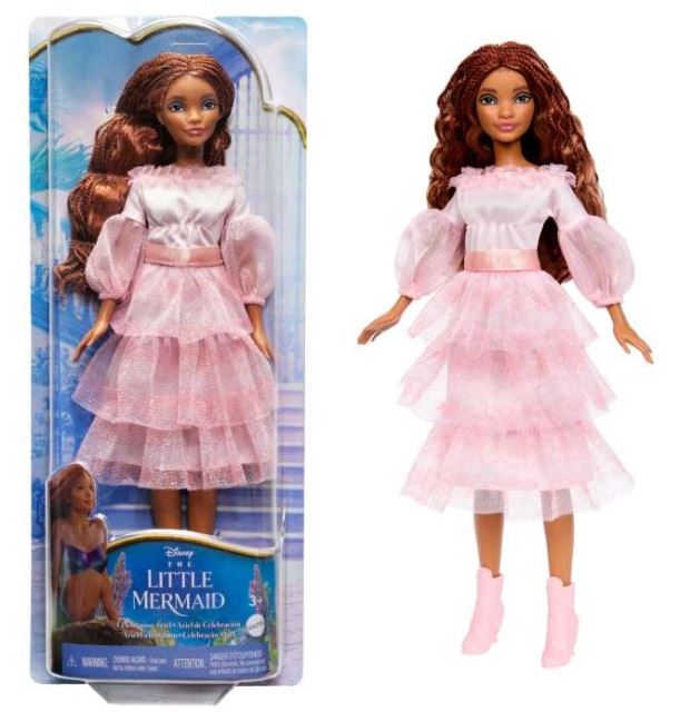 Mattel Disney Princess Malá morská víla Ariel v ružových šatách, HPD90