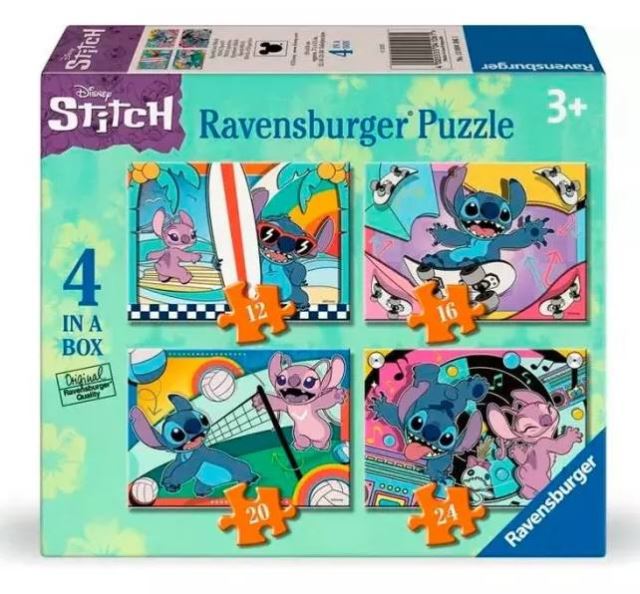 Ravensburger 04106 Puzzle Disney Stitch 4v1 12/16/20/24 dielikov