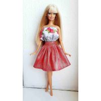 LOVEDOLLS Glitrová sukně červená