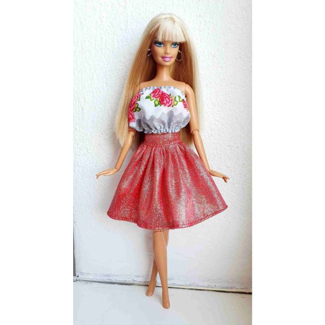 LOVEDOLLS Glitrová sukně červená