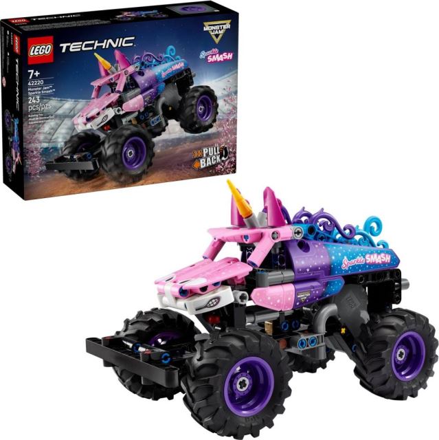 LEGO® TECHNIC 42220 Monster Jam™ Sparkle Smash™ s naťahovacím motorom