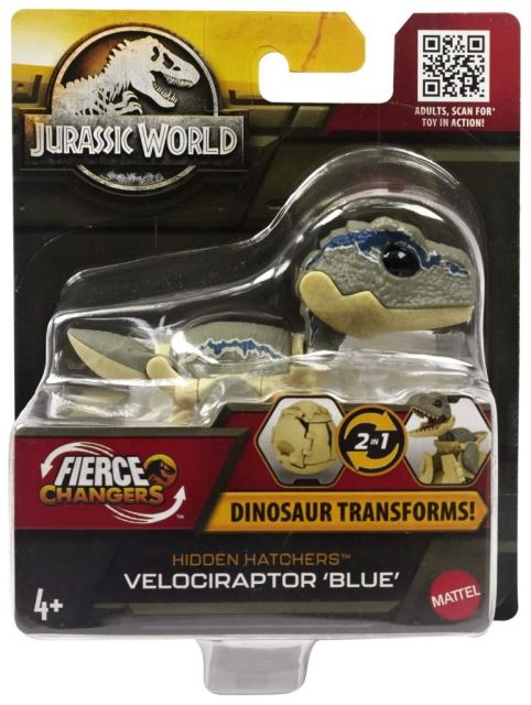 Mattel Jurský svet Dinosaurie transformujúce sa vajíčko VELOCIRAPTOR BLUE, HLP01