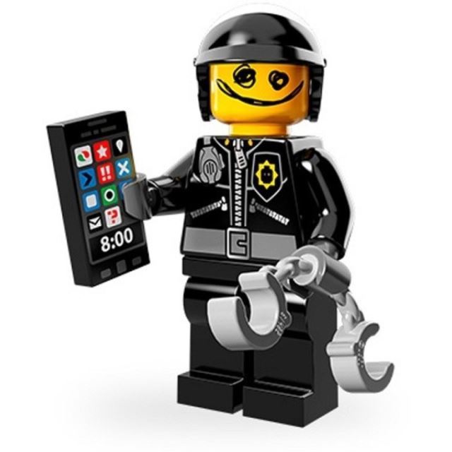 LEGO 71004 Minifigurka Policajt s načmáranou tváří