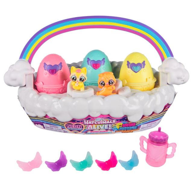 Spin Master HATCHIMALS multi balení Mráček s neónovou duhou