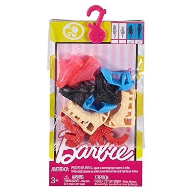 Barbie Boty červené, černé, modré, žluté Mattel FCR93