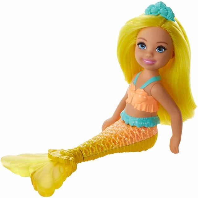 Mattel Barbie Chelsea Morská panna žltá, GJJ88