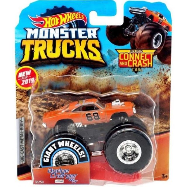 Hot Wheels® Monster Trucks Kaskadérské kousky Dodge Charger R/T, Mattel GJF48