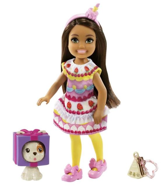 Barbie Chelsea v dortíkovém kostýmu s pejskem, Mattel GRP71