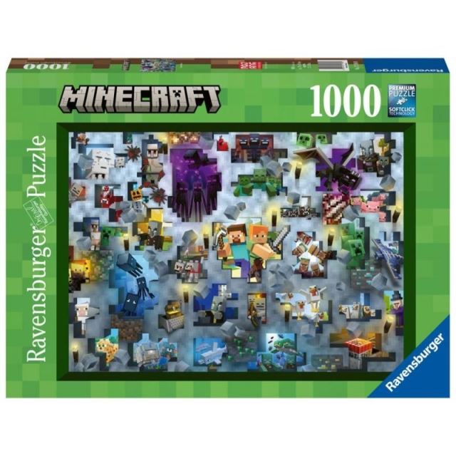 Ravensburger 17188 Puzzle Minecraft Challenge 1000 dílků